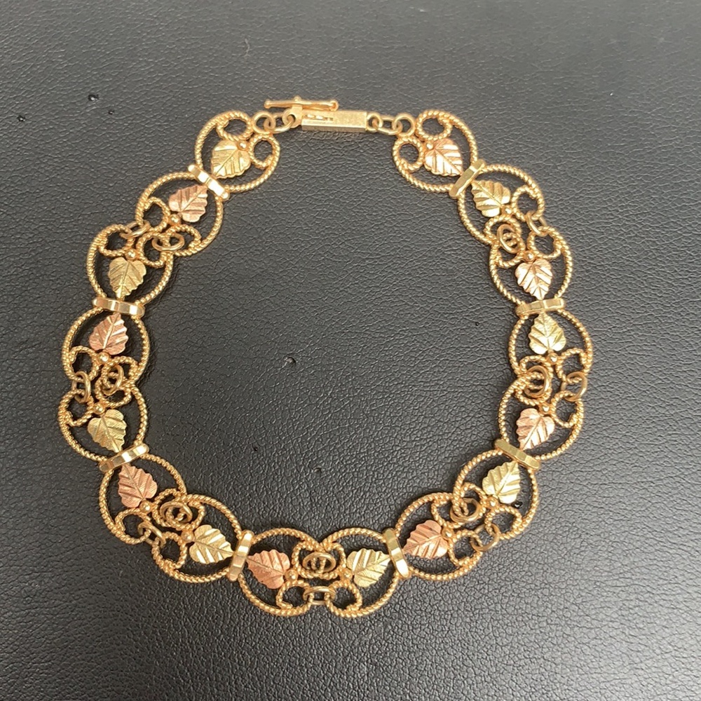 Black Hills Gold 10k bracelet 14k clasp.
